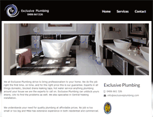 Tablet Screenshot of exclusiveplumbing.com